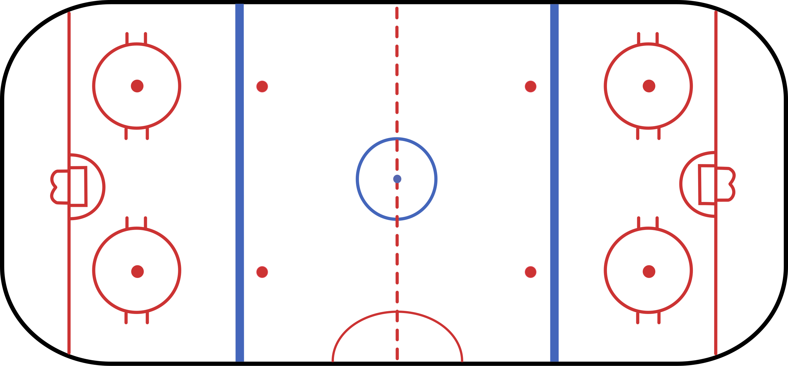 esquema de la cancha de hockey
