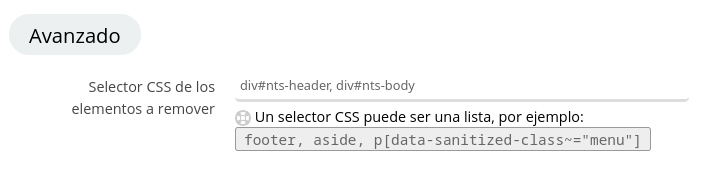 Screenshot de configuración avanzada de FreshRSS para descarga de contenido