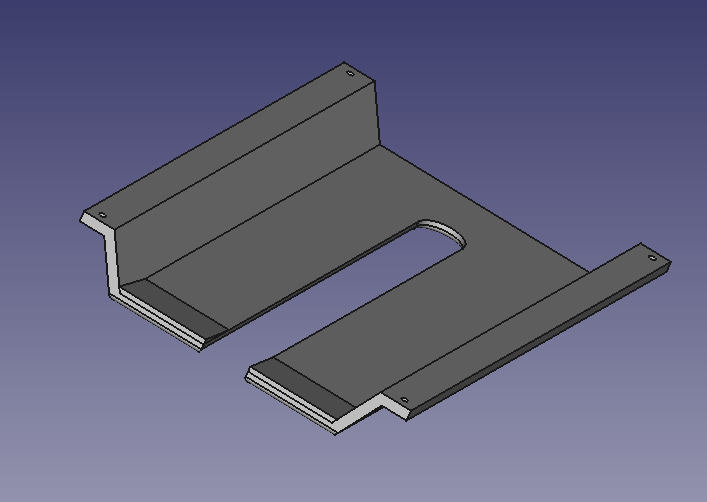 Screenshot del portacopas en FreeCAD