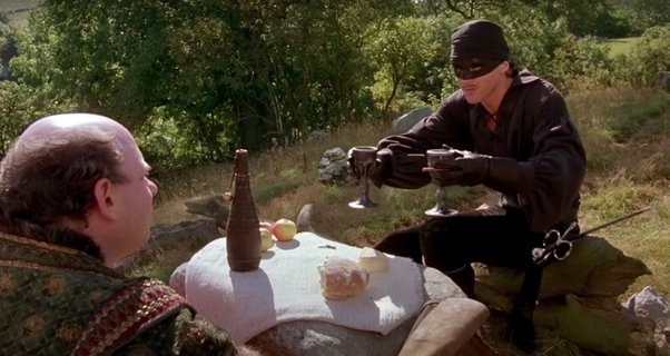 La famosa escena del veneno de The Princess Bride.